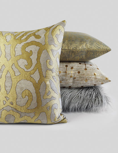 D.V. KAP HOME   24" x 24" Morse Pillow - Gold Glam, Modern    - 2947-G-2424