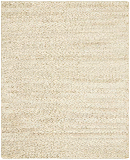 Beige plush shag rug with dense, looped pile and sherpa-like texture, rectangular rug for cozy living room decor.
