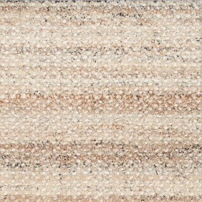 Beige textured loop-pile carpet with subtle tan and cream stripes; soft, neutral flooring.