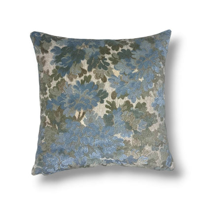 20" Sky (Blue, Taupe, Olive) Velvet Pillow Cover in Cowtan & Tout Walden – Sky Fabric