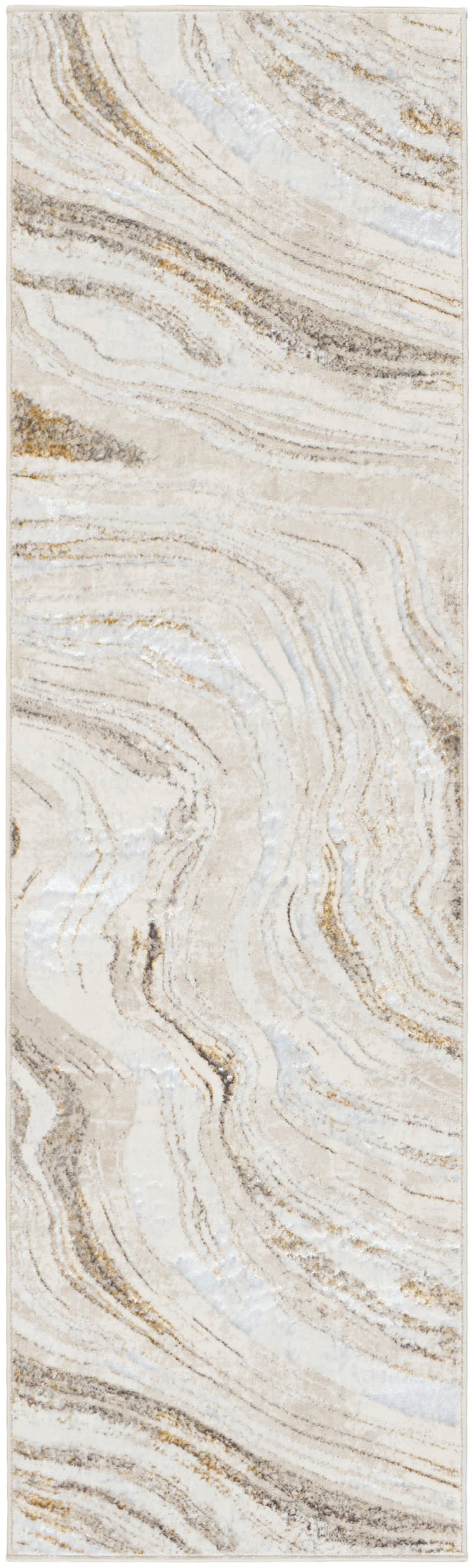 Tall beige marble-look tile with cream and taupe swirls; natural stone pattern for walls or backsplashes.