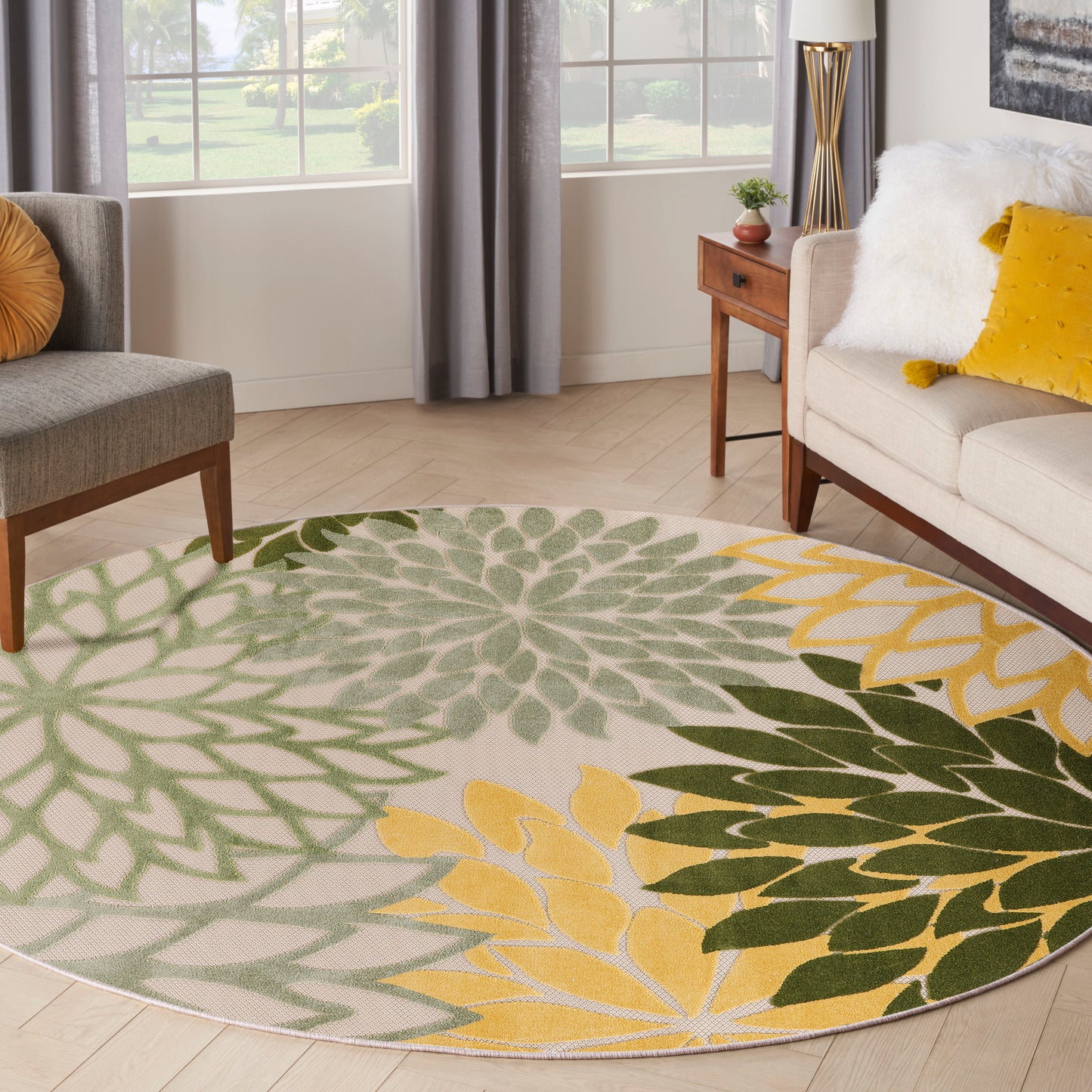 Nourison Rugs Nourison Home   Tropical 5' X Round    - 099446952905