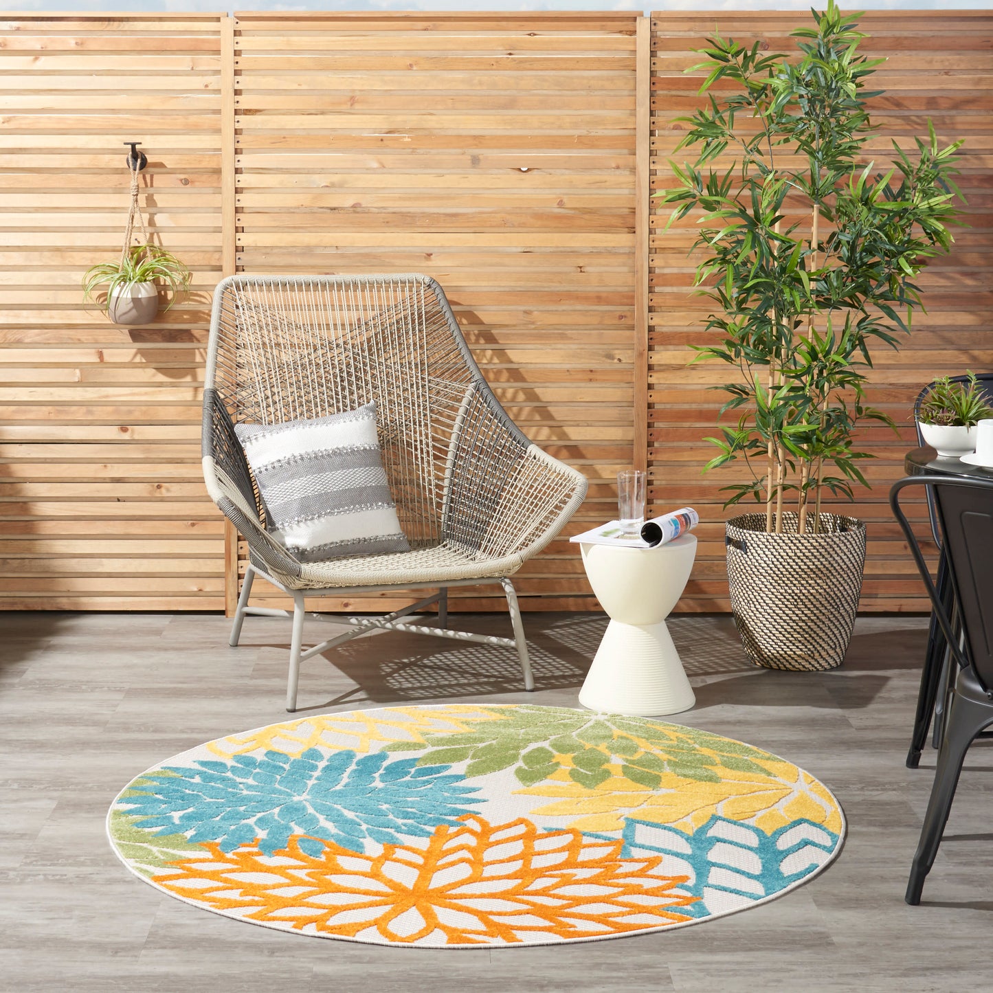 Nourison Rugs Nourison Home   Tropical 4' X Round    - 099446827135