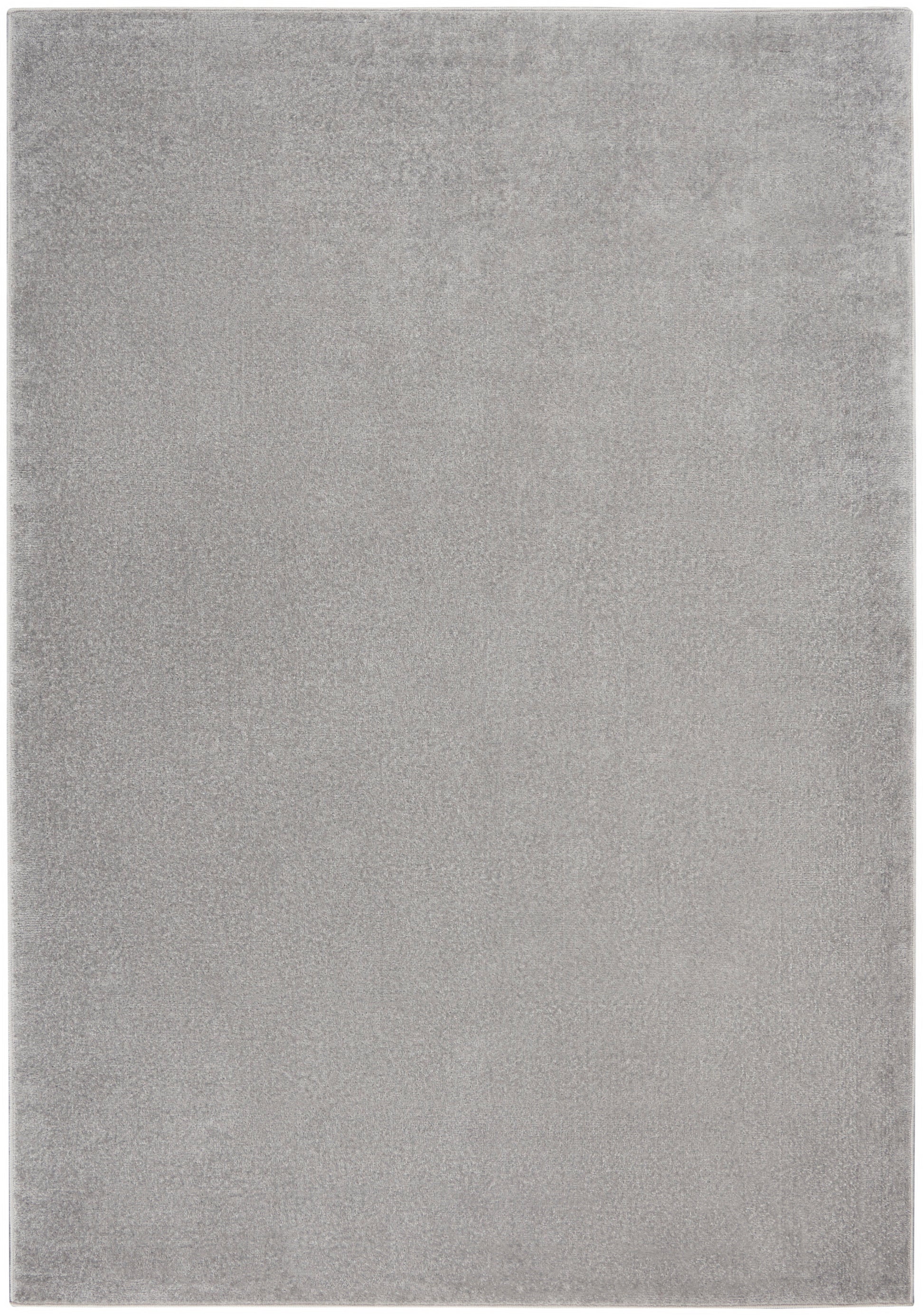 Light gray rectangular outdoor rug with a dense, short pile.