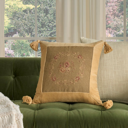 NOURISON HOME   18" x 18" Mina Victory Vintage Olive    - 798019091477