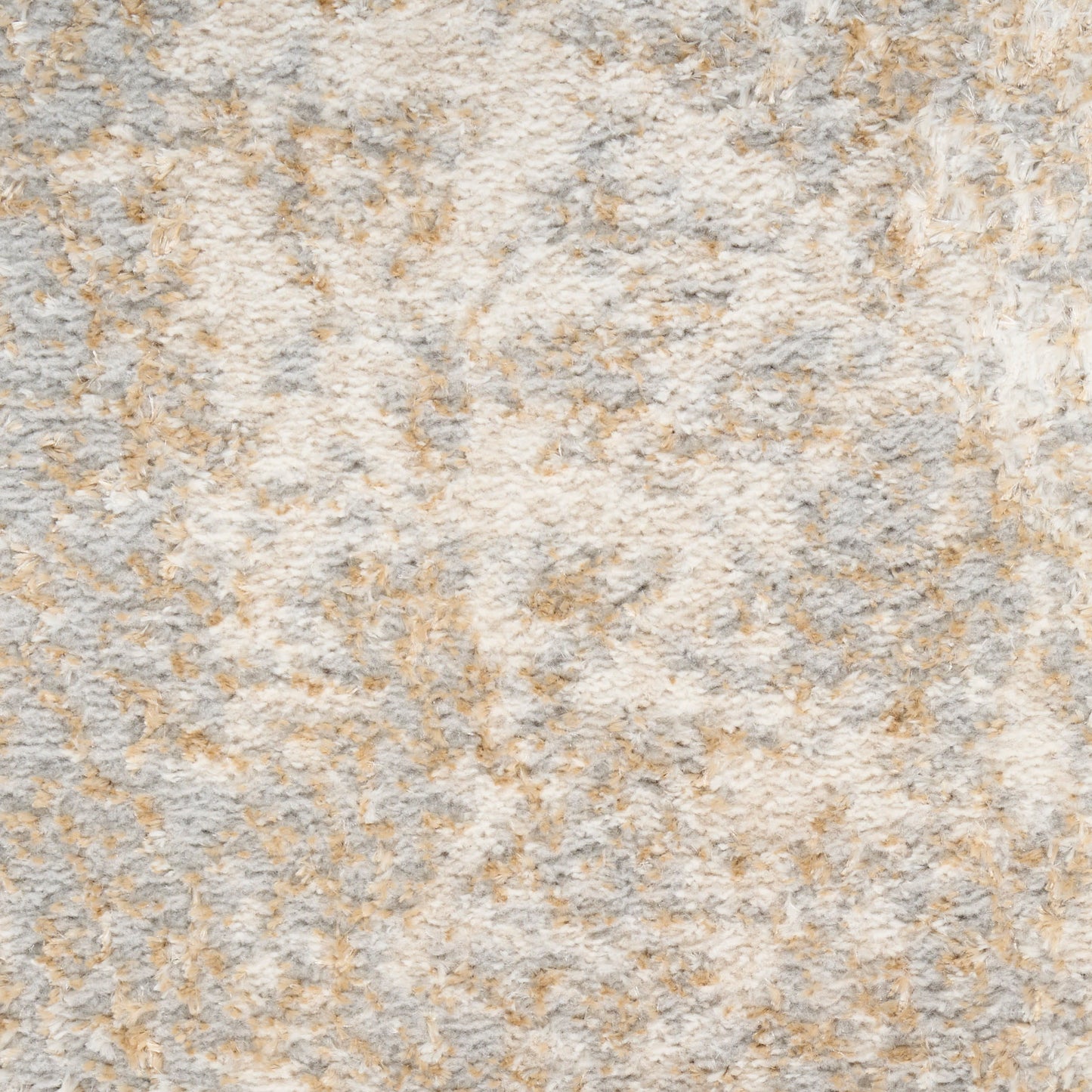 Beige, cream and gray speckled modern rug with textured weave, 5' x 7'.