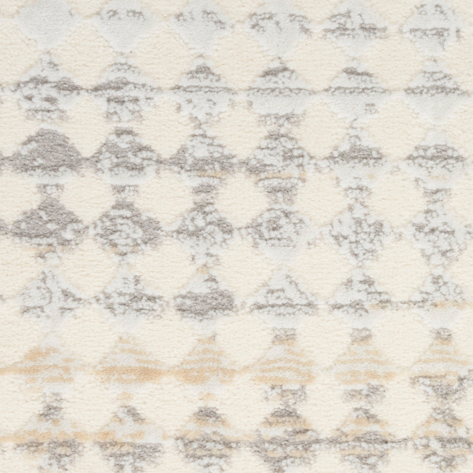C K Design CK950 Rush 5ƒ?? x 7ƒ?? Ivory/Multi area rug from Primoends by Nourison with geometric abstract pattern, textured high-low pile, machine-made polypropylene/polyester indoor rug for living room or bedroom d??cor.