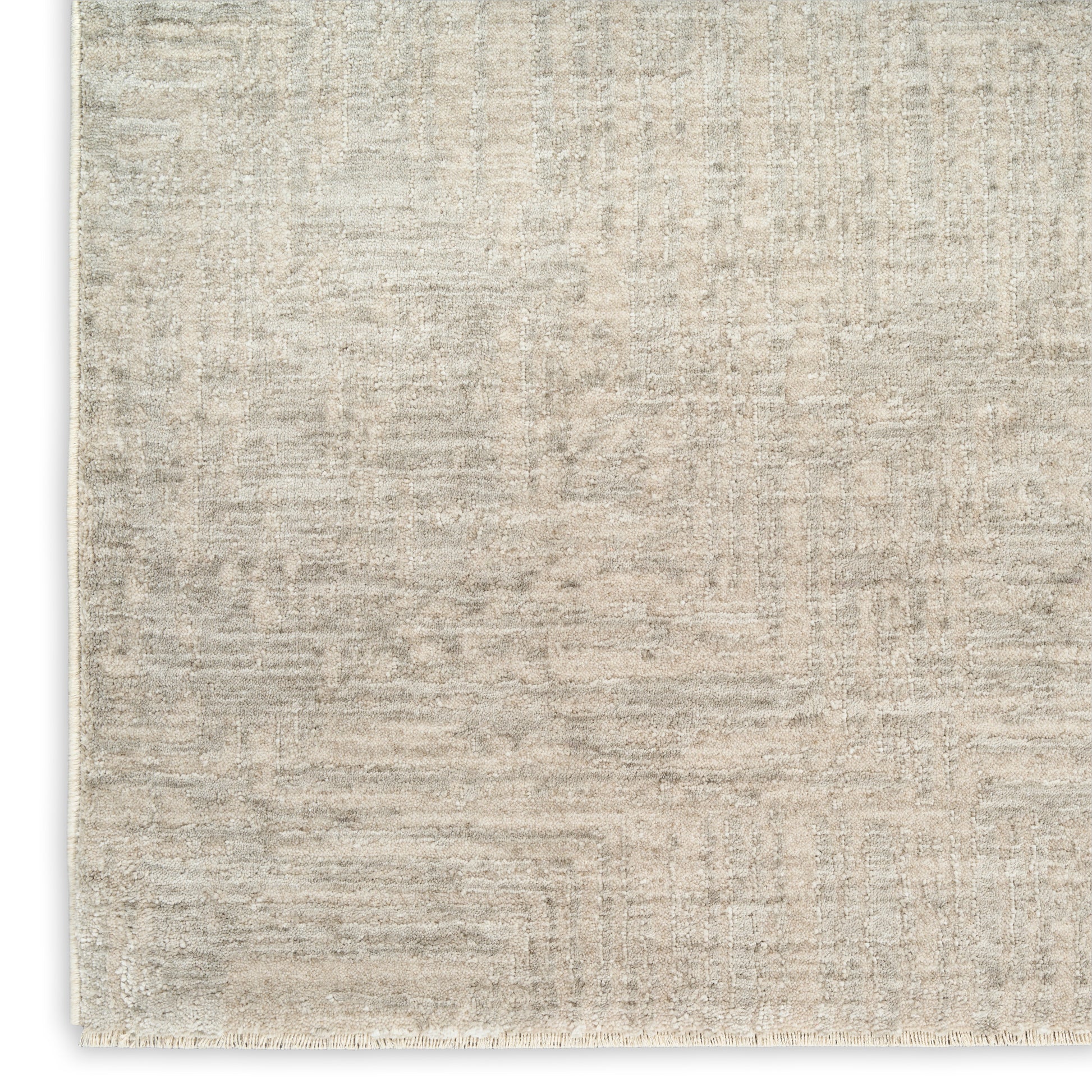 Beige cream textured area rug with subtle mottled pattern; neutral modern style, ideal for living spaces.