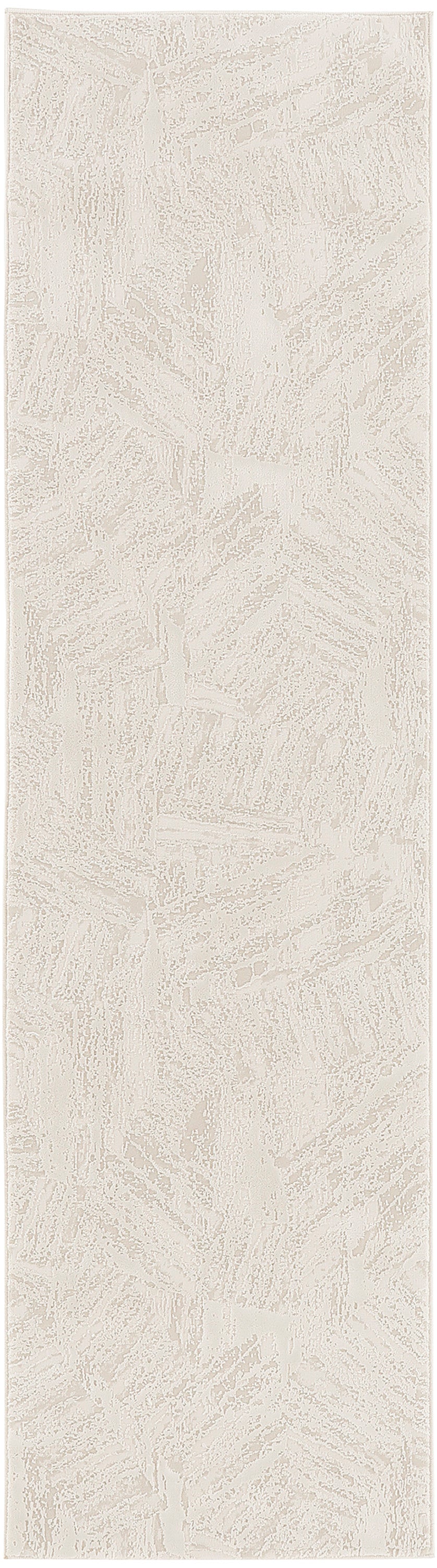 Beige textured wallpaper swatch with subtle botanical leaf pattern, vertical panel.