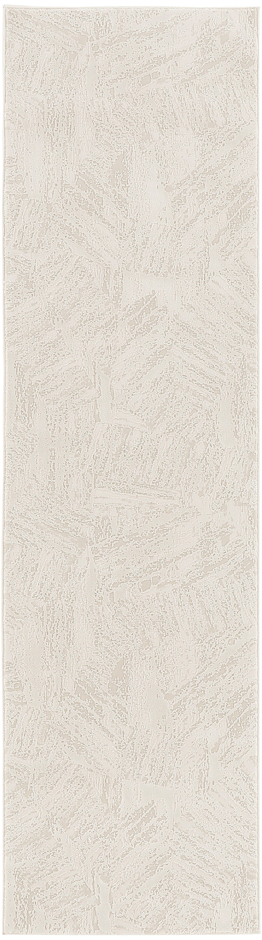 Beige textured wallpaper swatch with subtle botanical leaf pattern, vertical panel.