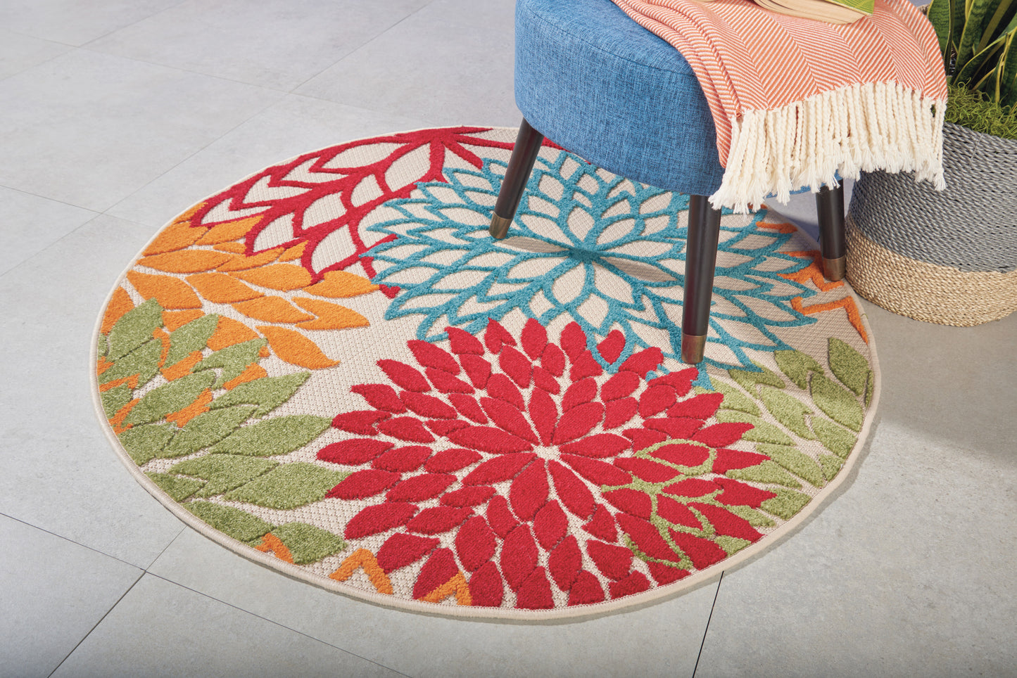 Nourison Rugs Nourison Home   Tropical 4' X Round    - 099446421890