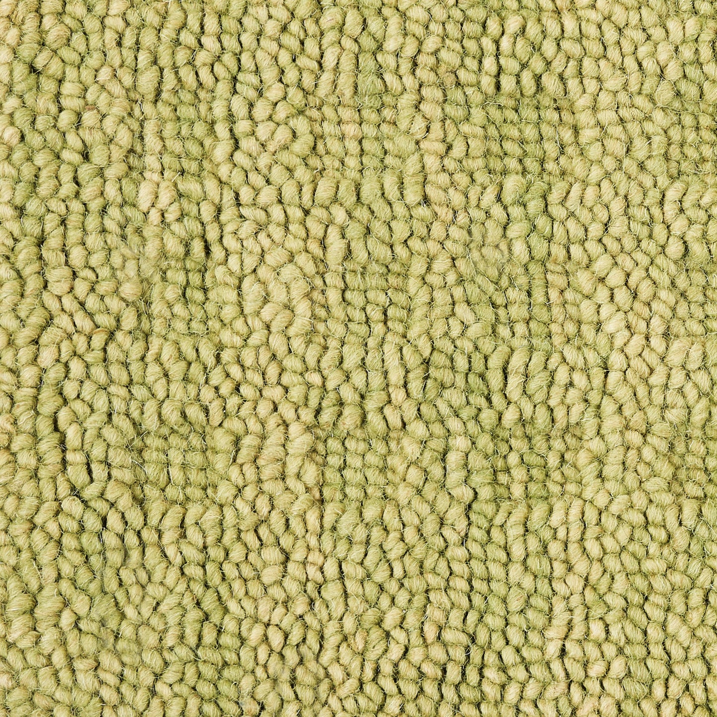 Olive-green loop-pile carpet texture with dense, fuzzy yarns for cozy floor covering.