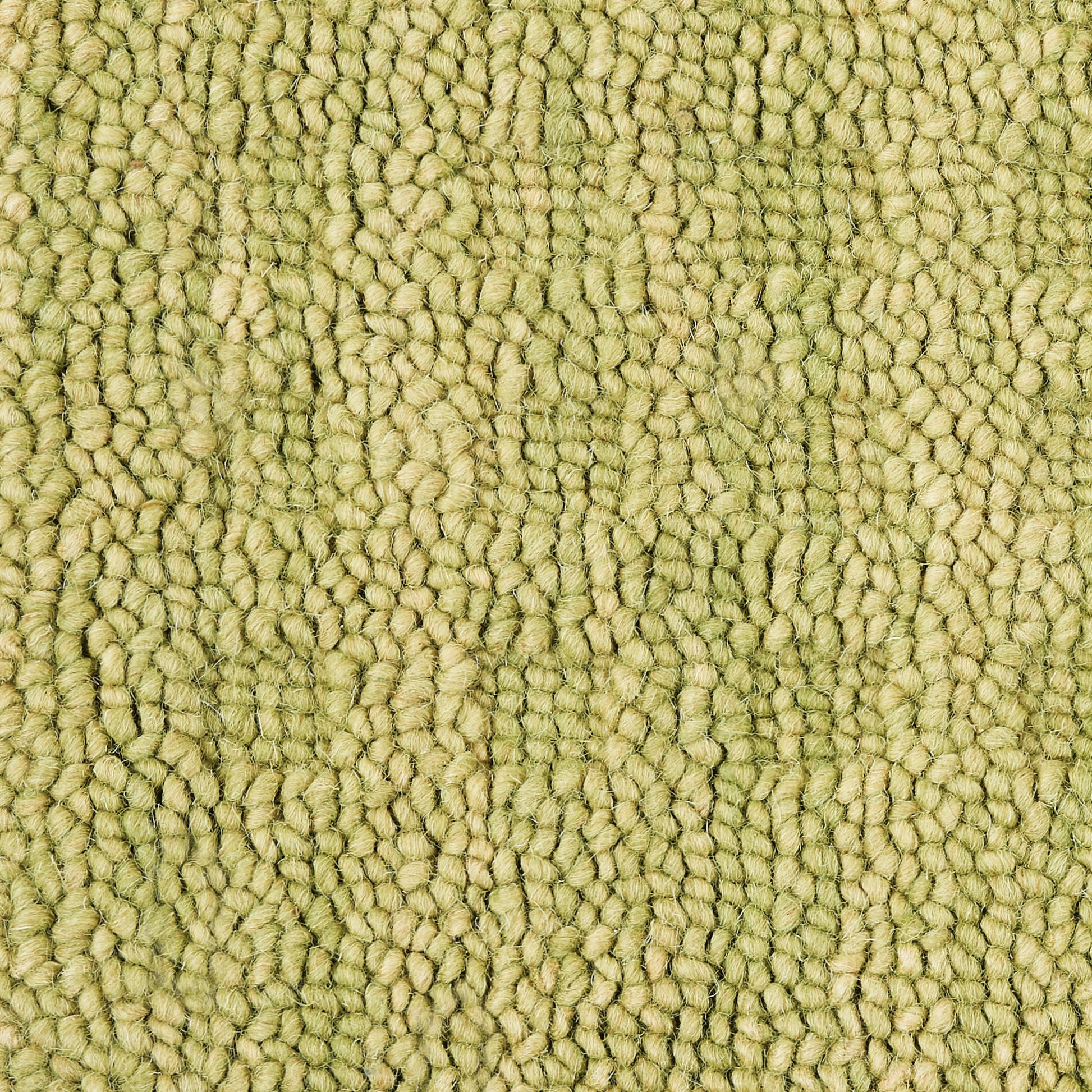 Olive-green loop-pile carpet texture with dense, fuzzy yarns for cozy floor covering.