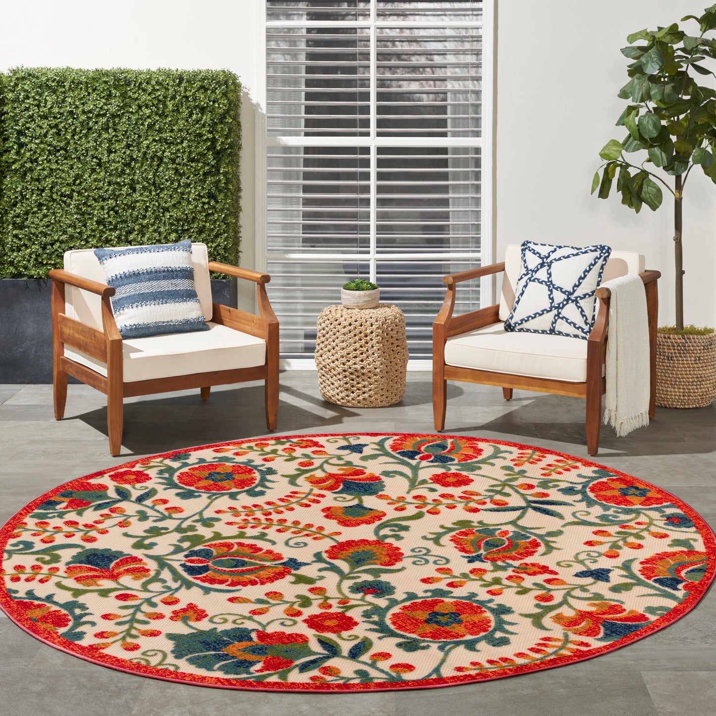Nourison Rugs Nourison Home   Farmhouse 5' X Round    - 099446952431