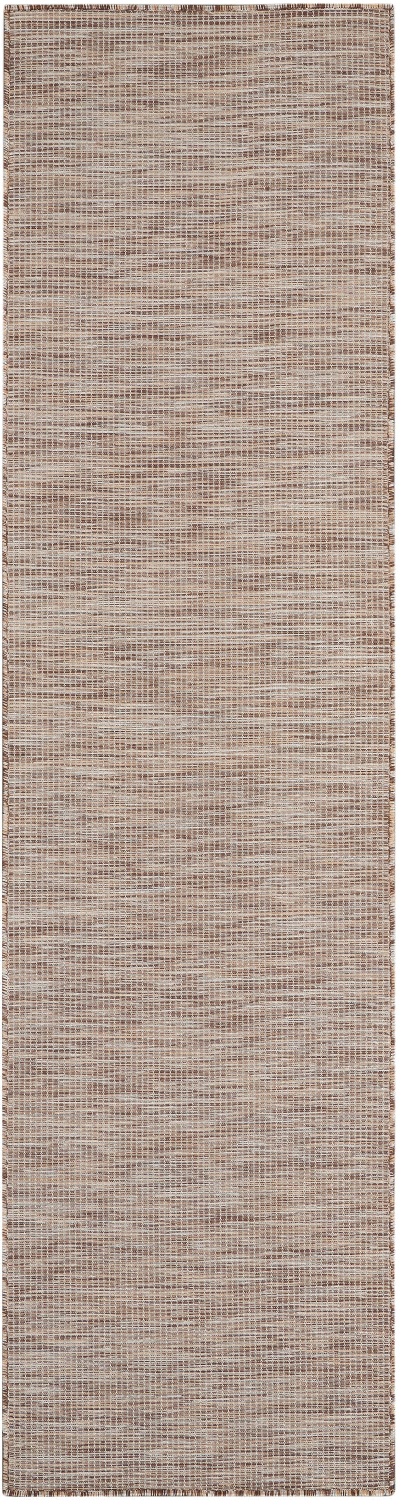Rectangular beige-brown woven runner rug with subtle grid texture; casual hallway decor.
