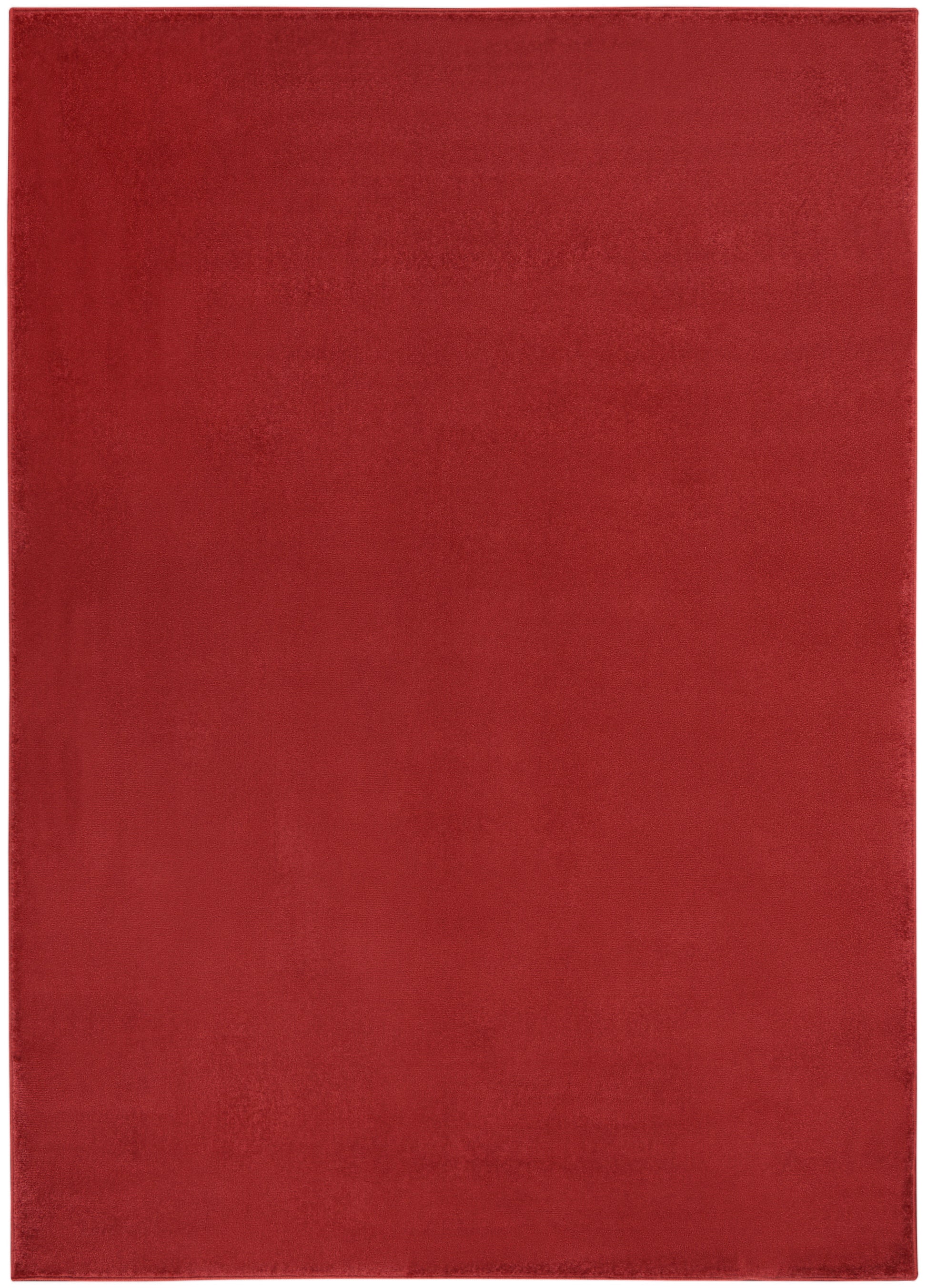 Rectangular burgundy rug with soft velvet-like pile; plush, even color for modern floor decor.