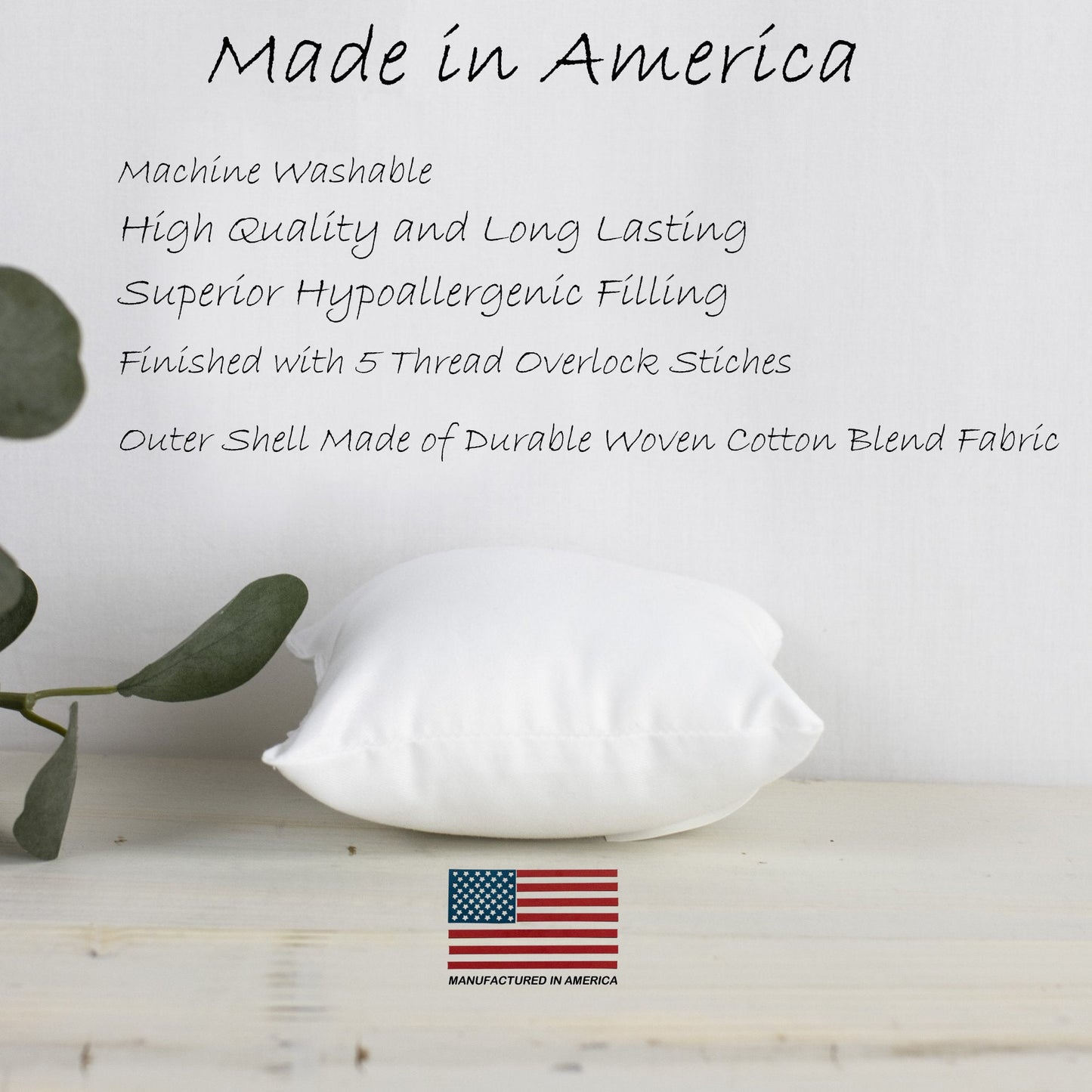 20x20 | Indoor Outdoor Hypoallergenic Polyester Pillow Insert |