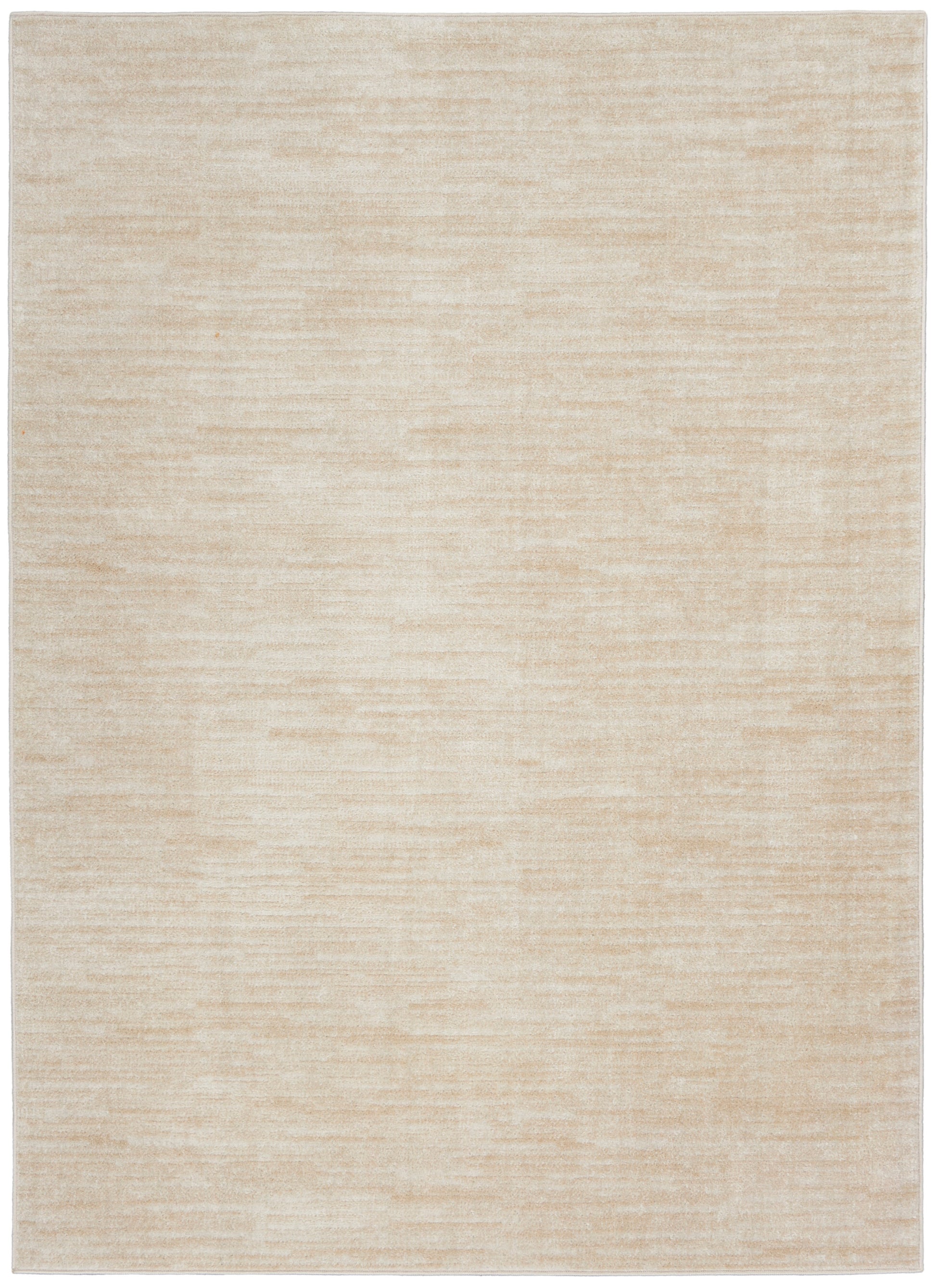 Beige rectangular outdoor area rug with a soft, subtle textured surface; neutral cream-tan shade suitable for patios and outdoor living spaces.