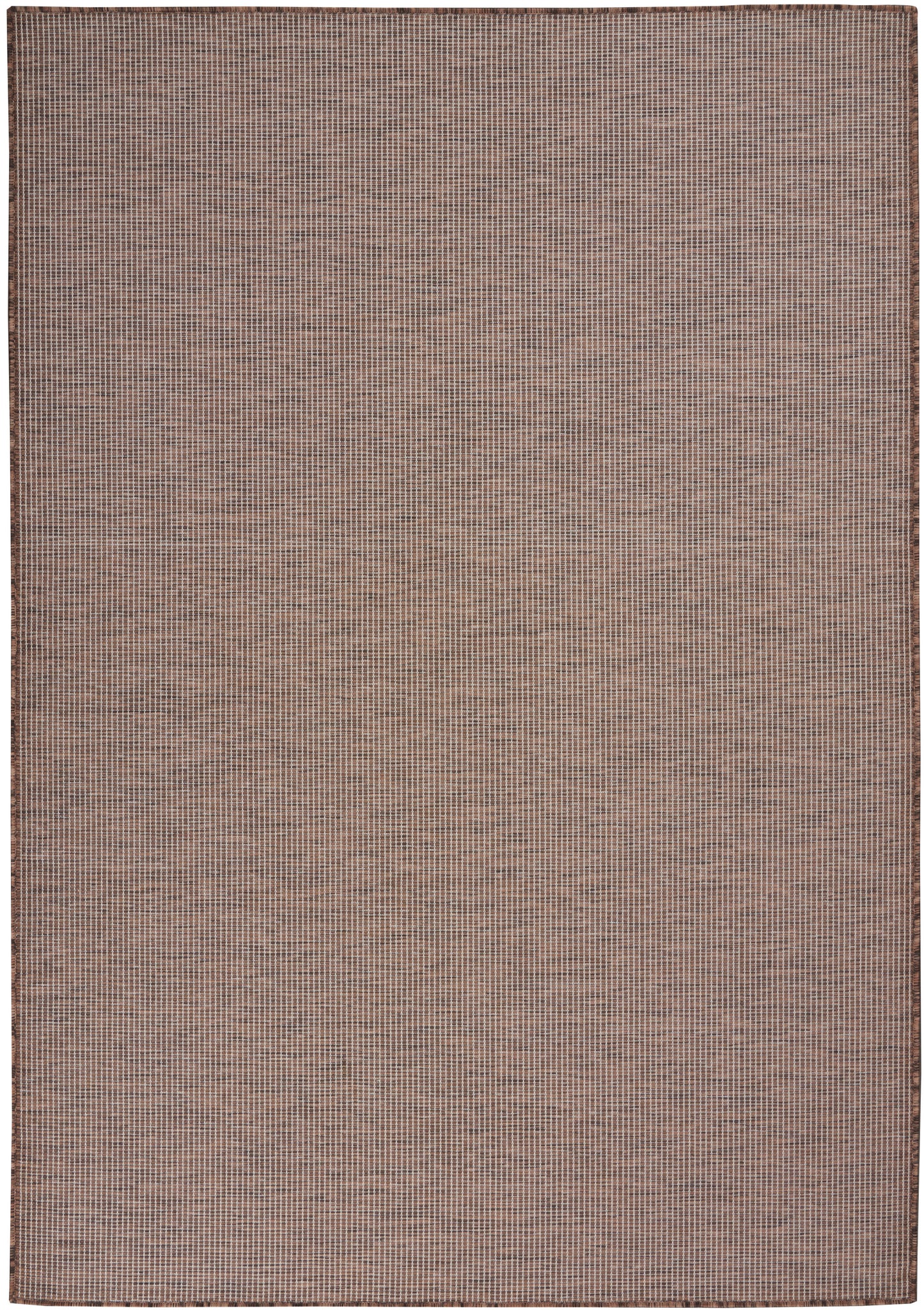 Brown textured rug with a subtle grid pattern; modern 4' x 6' rug.