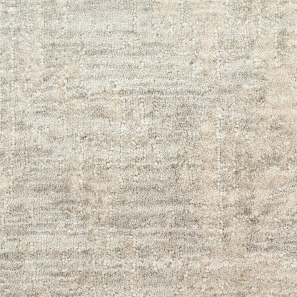 Beige textured rug with cream abstract pattern; low-pile, versatile for living room or bedroom decor.