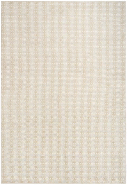 Beige woven fabric texture with a subtle grid pattern, canvas-style swatch.