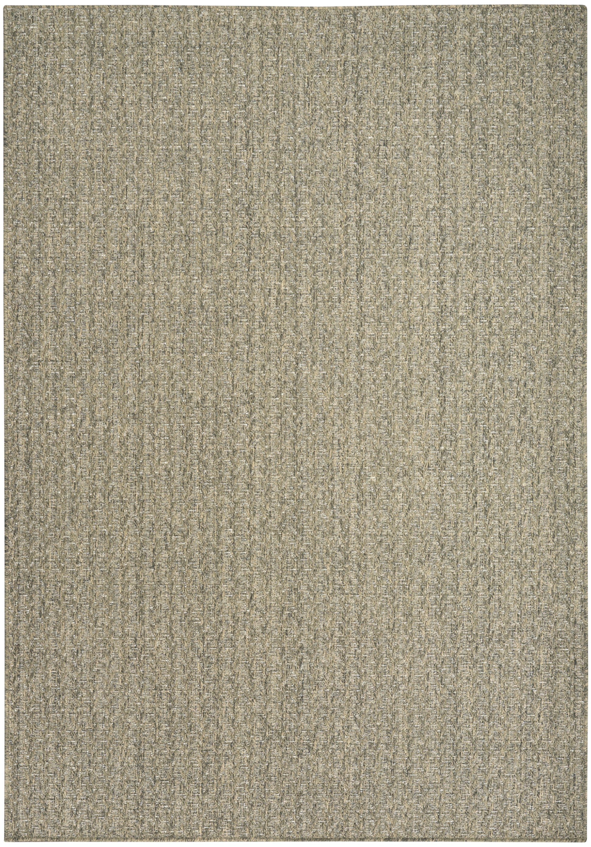 Beige looped-pile rug with subtle variegated texture; rectangular neutral floor covering for home.