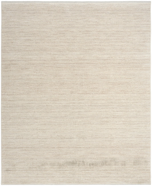 Beige flatwoven rug with subtle horizontal texture; rectangular neutral floor covering for living spaces.