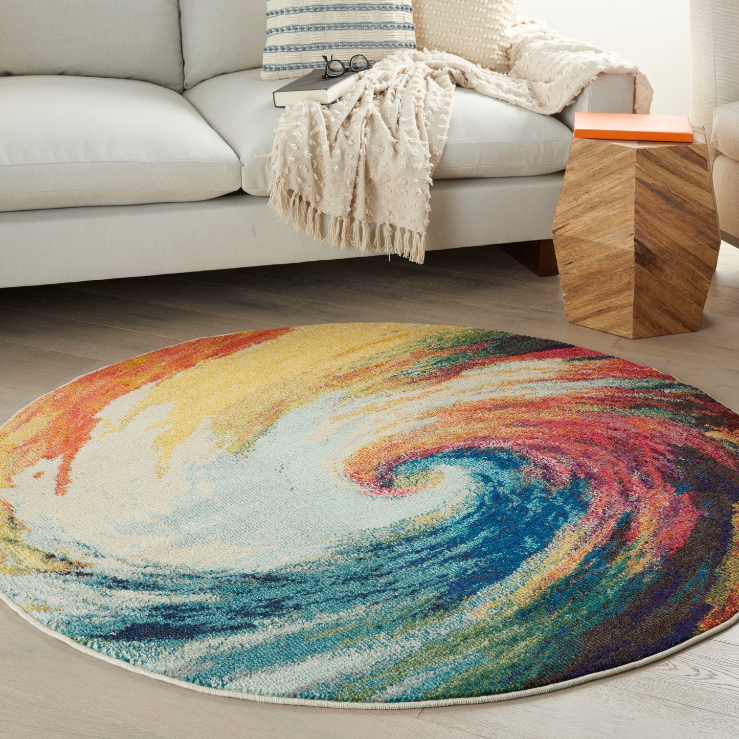 Nourison Rugs Nourison Home   Modern 5' X Round    - 099446800695