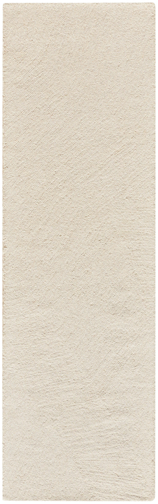 Cream-beige textured rectangular runner rug; ideal for hallways.