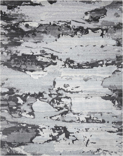 Gray and charcoal abstract textured pattern resembling weathered concrete or stone surface.