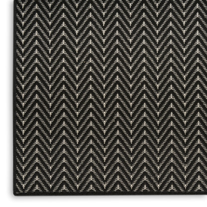 Black & white chevron herringbone fabric weave; textured textile pattern for rug.