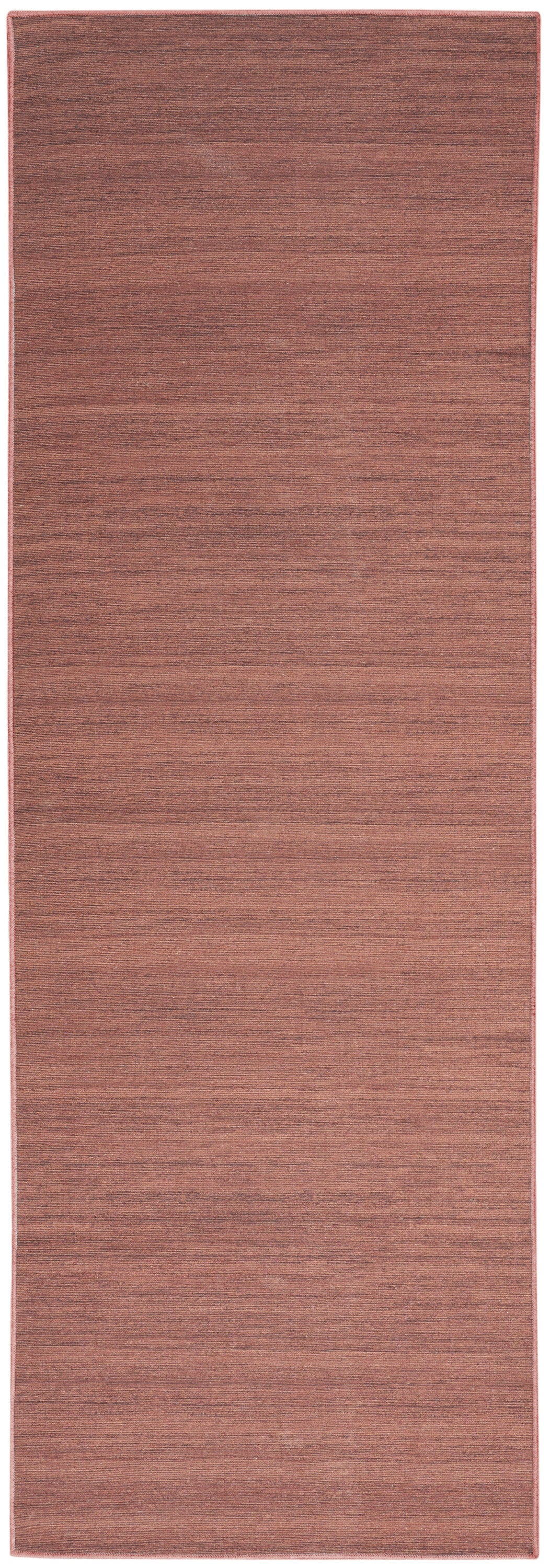 Modern 6' runner rug in warm reddish-brown with subtle texture.