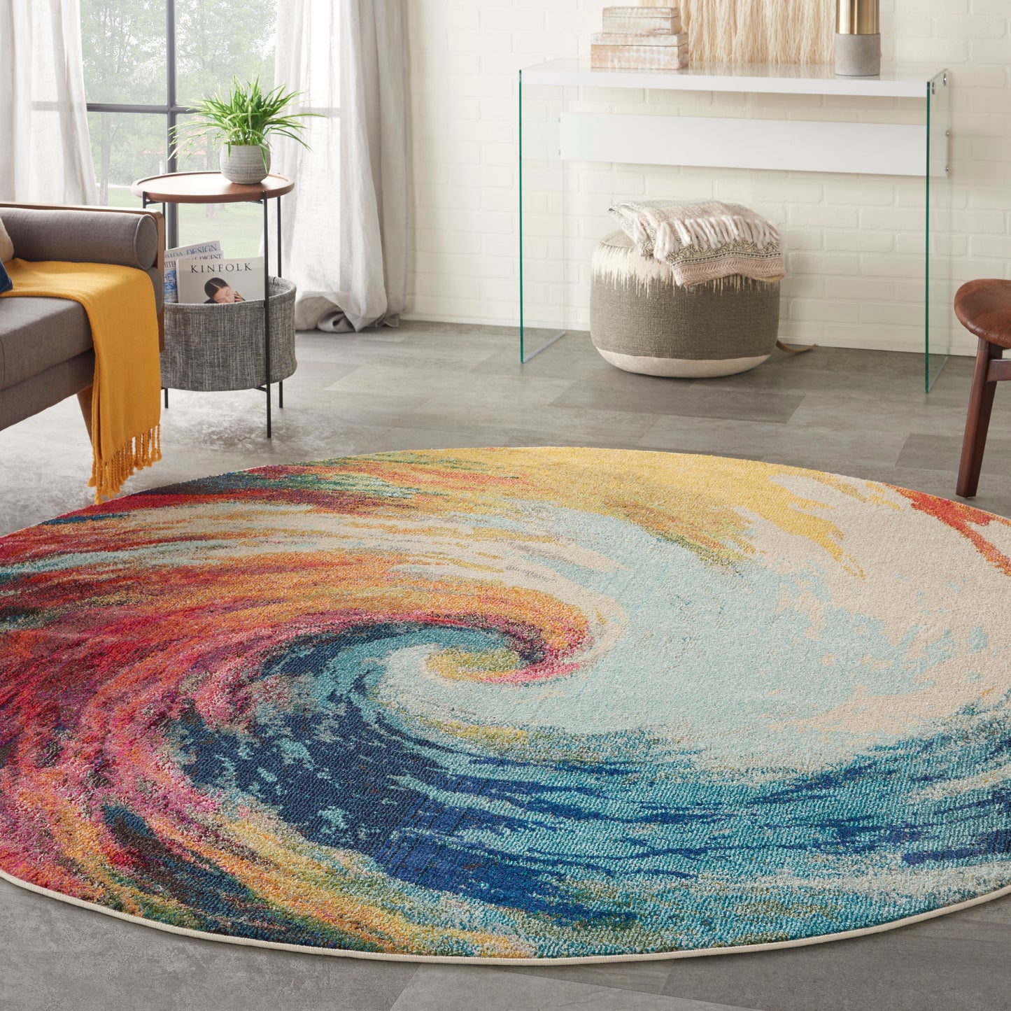 Nourison Rugs Nourison Home   Modern 8' X Round    - 099446815927