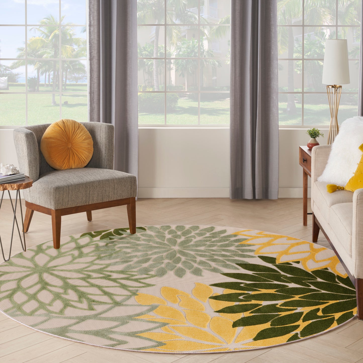 Nourison Rugs Nourison Home   Tropical 5' X Round    - 099446952905