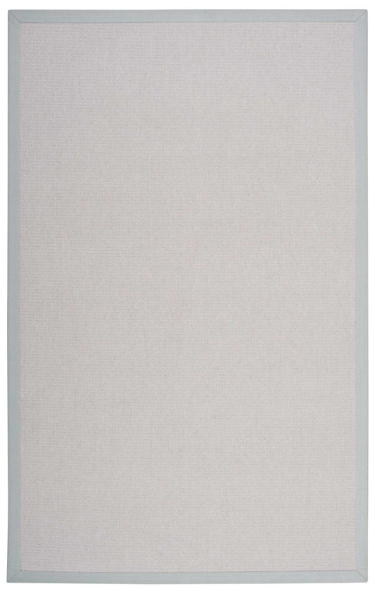 Rectangular wall panel with pale gray wooden frame and beige linen fabric insert.