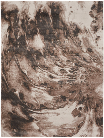 Brown & beige marbled texture with sweeping, wave-like swirls; rustic abstract pattern for wallpaper & fabric.