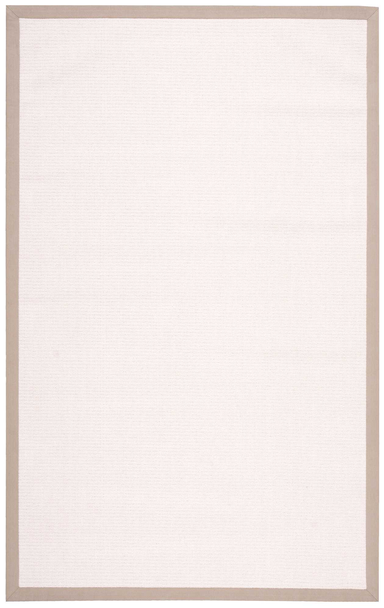 Cream rug with a light tan border.