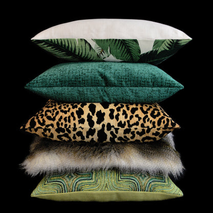 D.V. KAP HOME   24" x 24" Alaskan Hawk Pillow Glam, Faux Fur    - 2500-2424