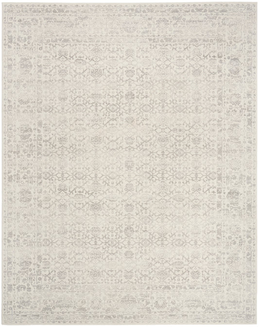Cream-beige area rug with a subtle faded traditional oriental motif and soft, muted tones.