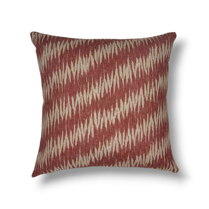 20" rust and natural heavy linen pillow cover.