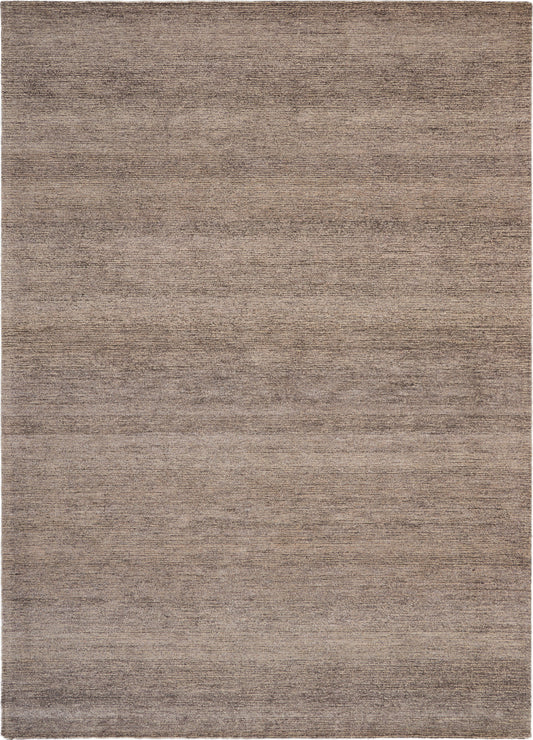 Rectangular area rug in neutral taupe-beige gradient with a soft, textured surface.