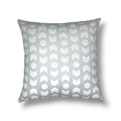 20" Pebble / Taupe / Gray Cotton Blend (Appliqué) Pillow Cover in Romo Arrowhead – Pebble (Z522/04) Fabric