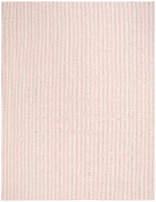 Soft pink rug with a subtle grid texture, rectangular and cozy for living spaces.