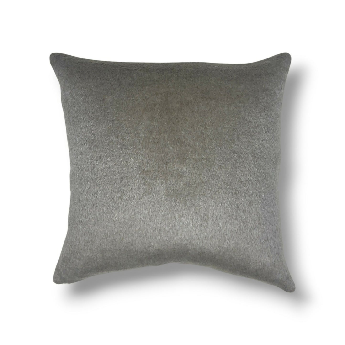 20" Gray Faux Fur Pillow Cover