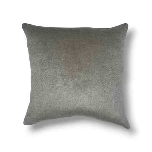 20" Gray Faux Fur Pillow Cover