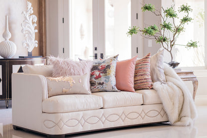 D.V. KAP HOME   14" x 24" Hylee Lumbar Pillow - Ivory Glam    - 2696-I-1424