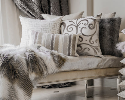 D.V. KAP HOME   24" x 24" Jubilee Pillow - Driftwood Transitional, Floral    - 2742-D-2424