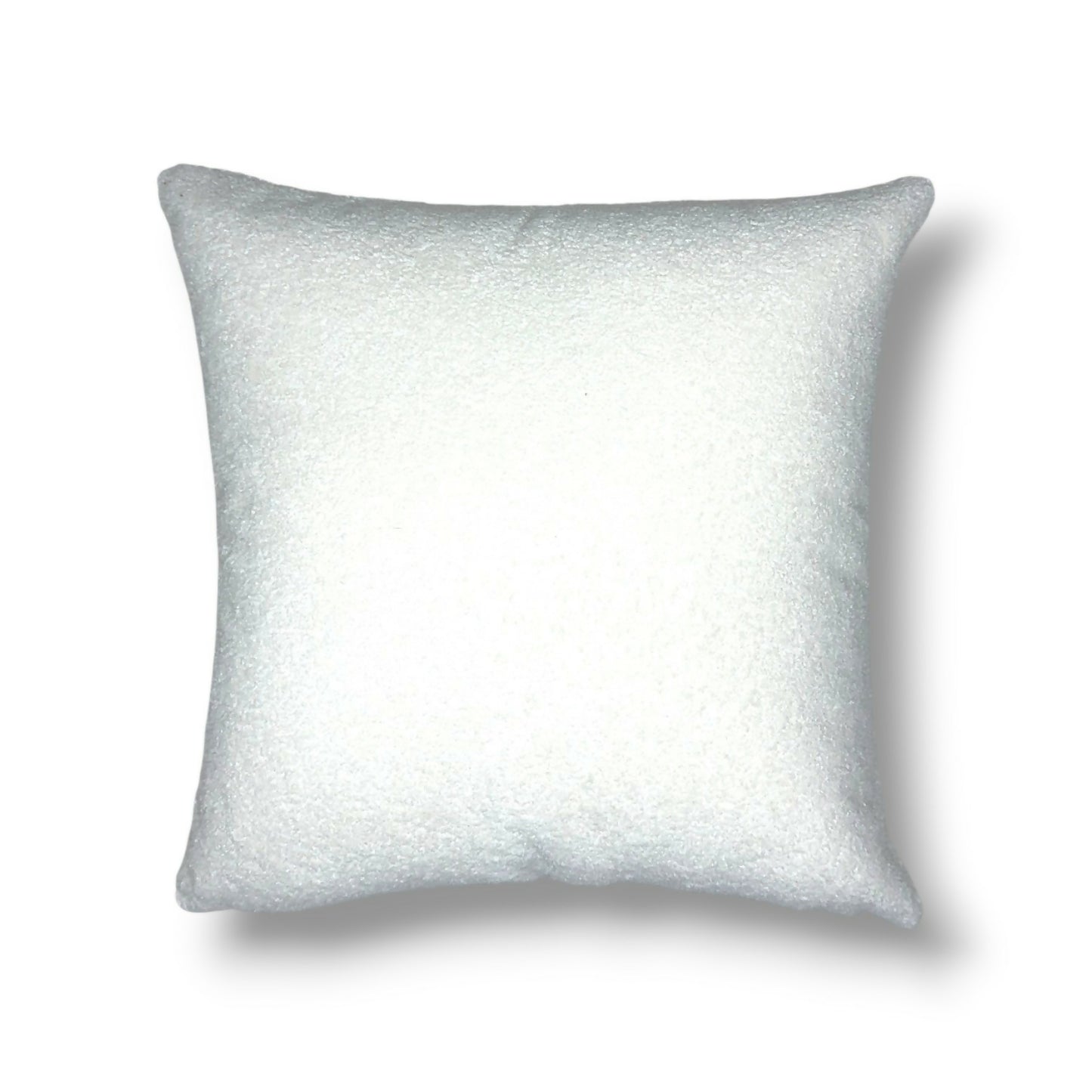 20" White Textured Velvet Pillow Cover