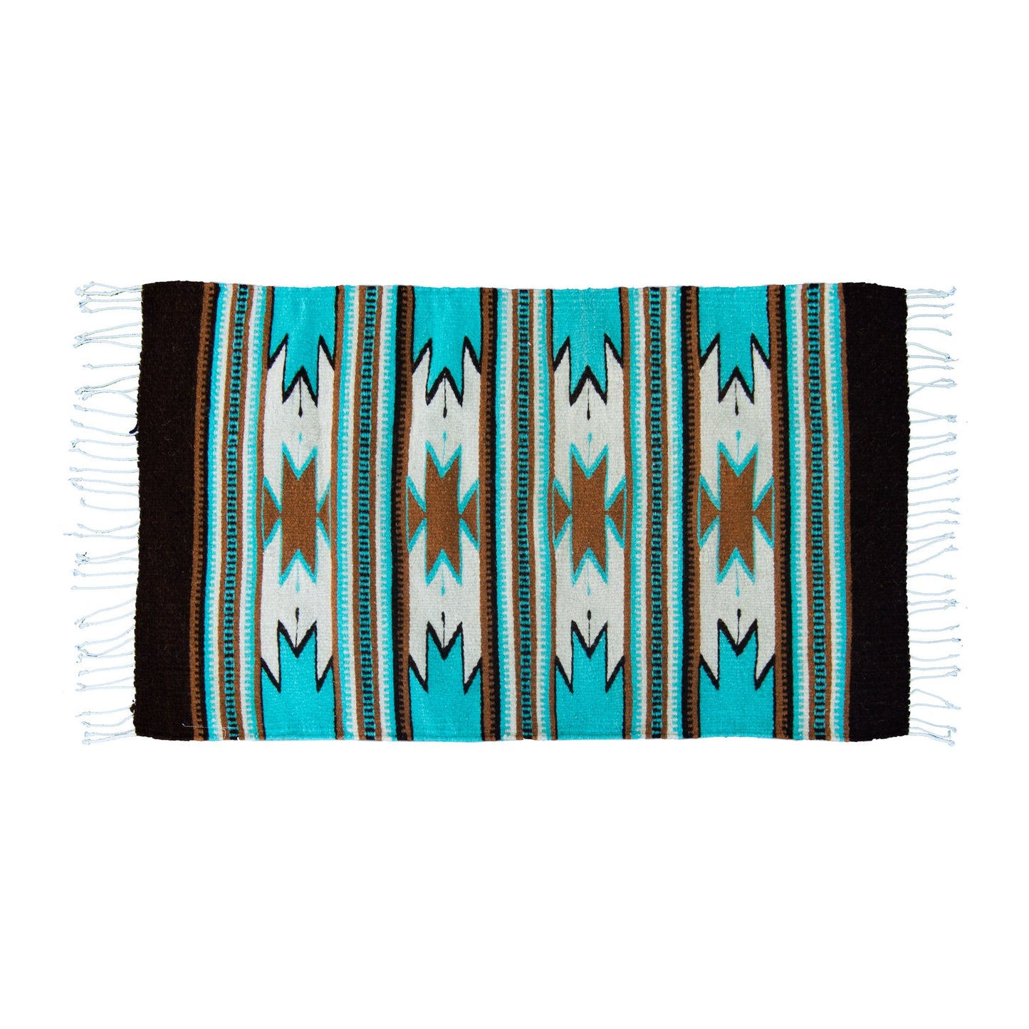 Handmade Southwestern Native American Turquoise Rug