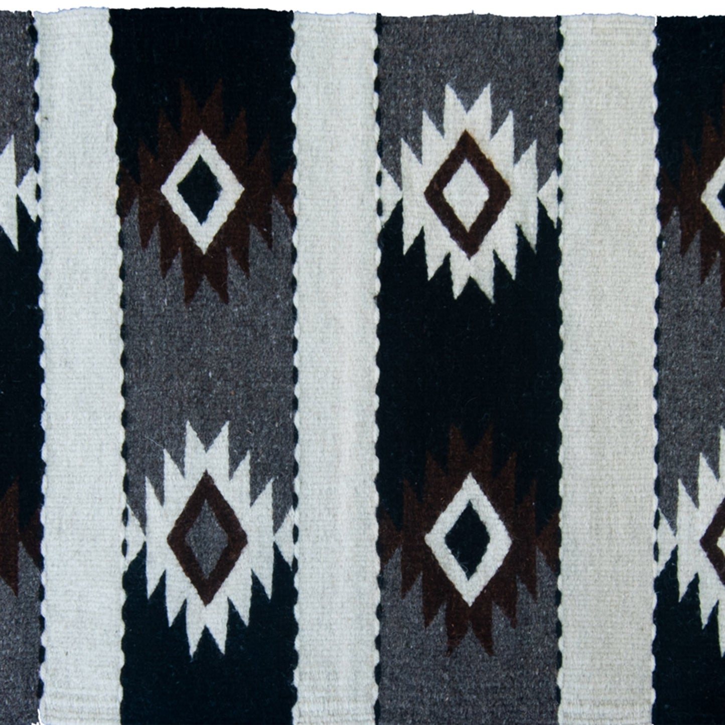 Handmade Diamonds Mexican Wool Rug